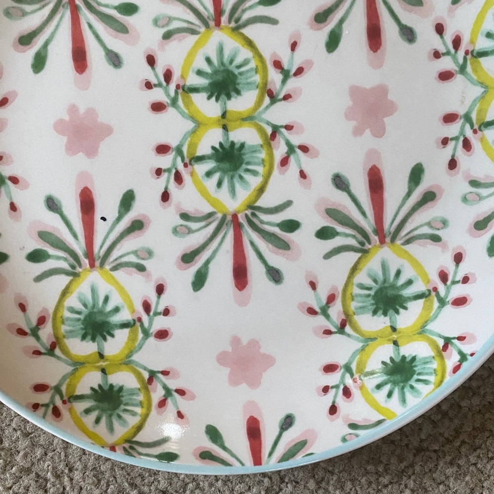 Floral Patterned Creative CoOp Ceramic Plate - Picture 6 of 7